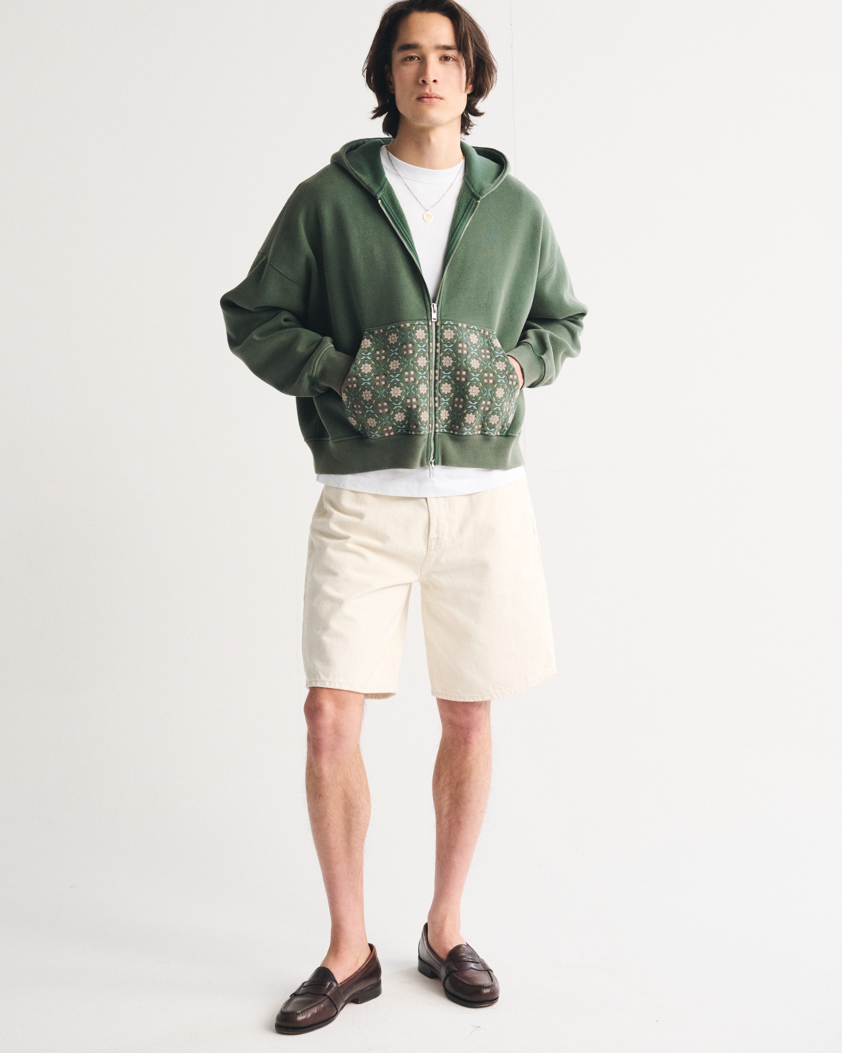 Мужские джинсы Abercrombie & Fitch Baggy Denim Short — фото 2