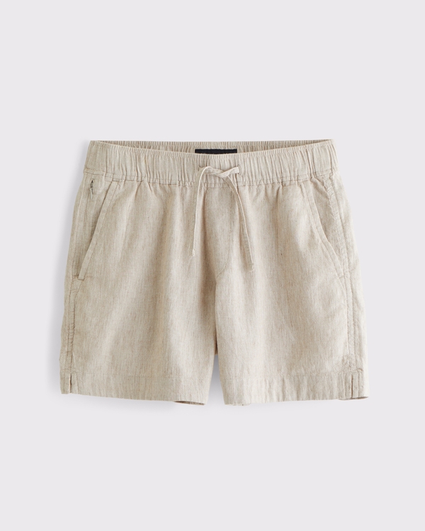 Linen-Blend Pull-On Short