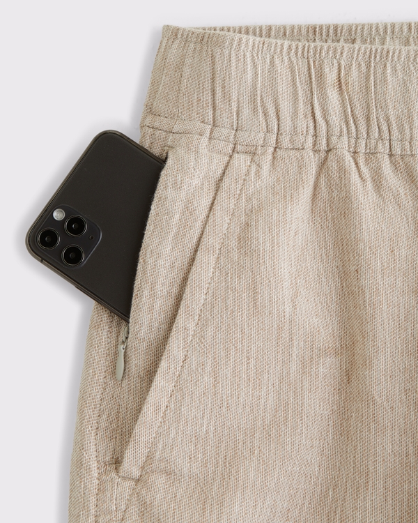 Linen-Blend Pull-On Short