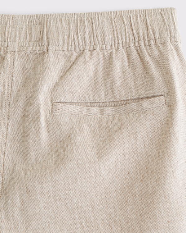 Linen-Blend Pull-On Short