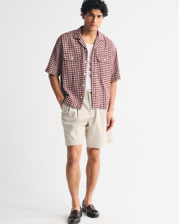 Baggy Fixed Waist Short, Ash view 1