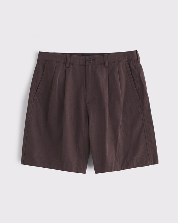 Baggy Fixed Waist Short, Plum view 1
