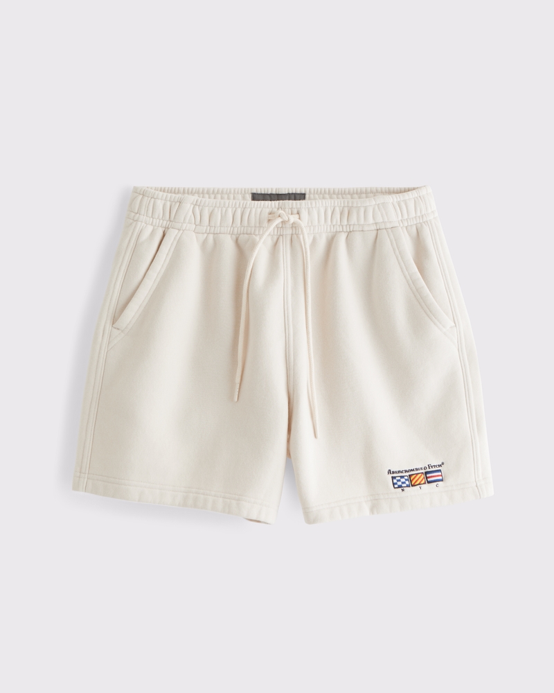 新品　BRIEFING LOGO ELASTIC SHORT PANTS Men's Graphic Logo Fleece Short | Men's Bottoms | Abercrombie.com