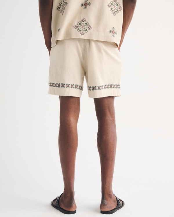 Linen Blend Pull-On Short