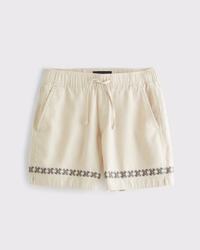Linen-Blend Pull-On Short