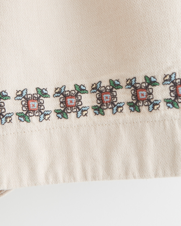 Linen Blend Pull-On Short