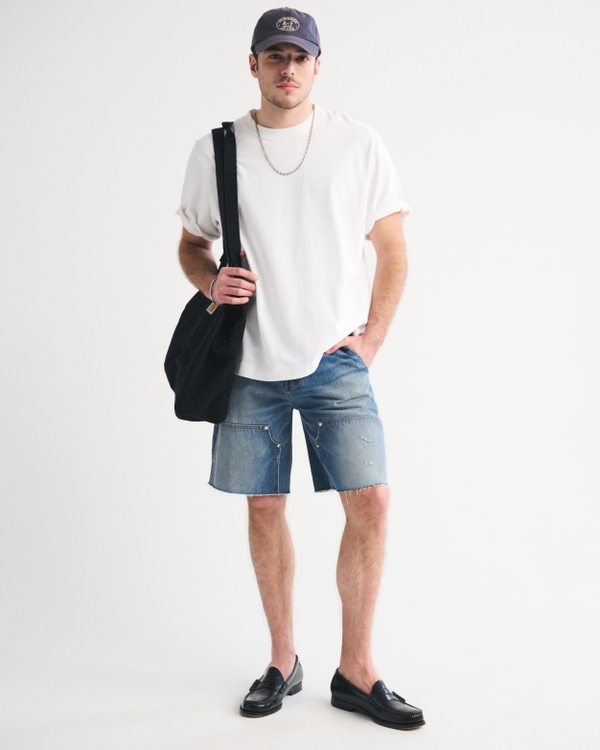 Baggy Denim Short, Dark Wash view 1