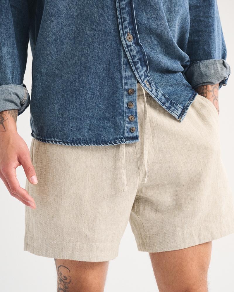 Linen-Blend Pull-On Short - thumbnail 3
