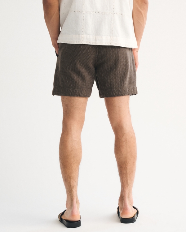 Textured Pull-On Short