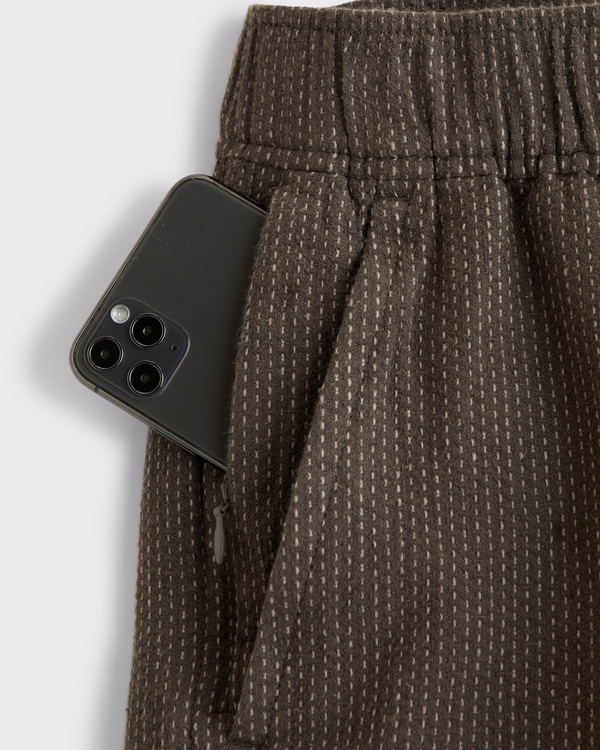 Textured Pull-On Short