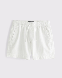 Linen-Blend Pull-On Short