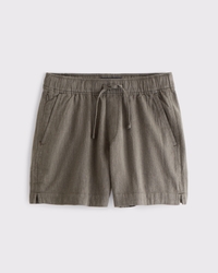 Linen-Blend Pull-On Short
