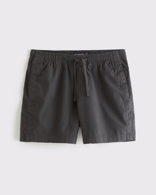 Poplin Pull-On Short, Black view 1