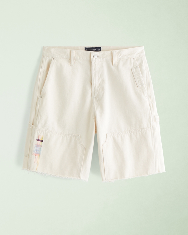 Pride Denim Short, Cream Wash view 1