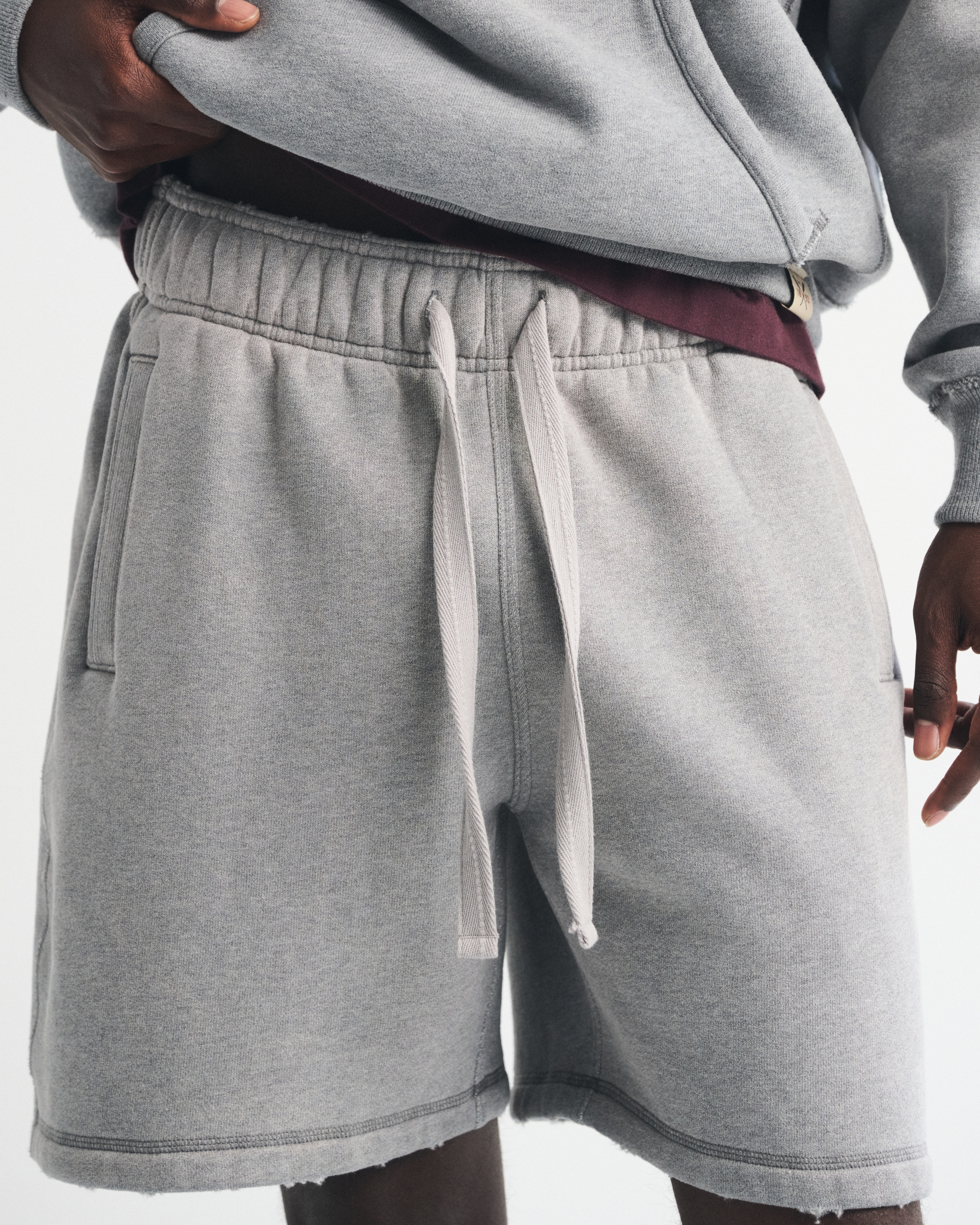 Мужские шорты Abercrombie & Fitch Heritage Heavyweight Short, цвет: Тёмный серый варёный — фото 3