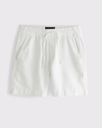 Linen-Blend Pull-On Short
