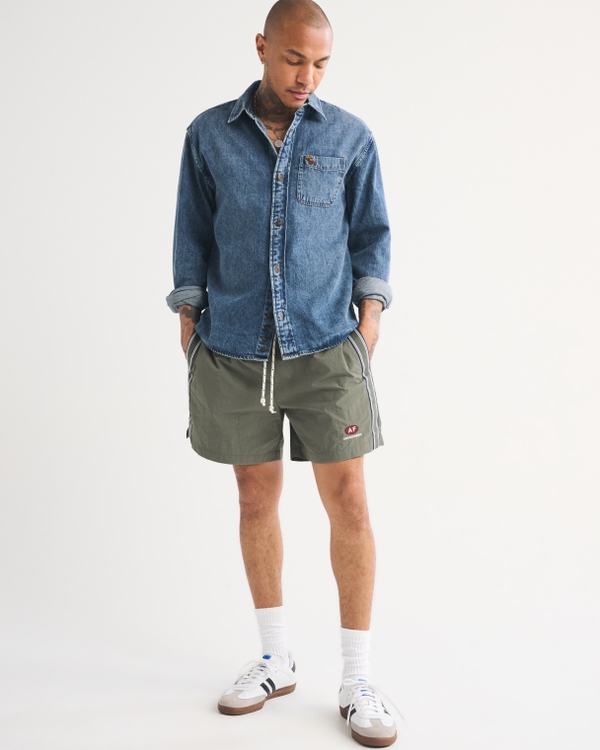 尼龍套穿短褲, 橄欖灰色 view 2