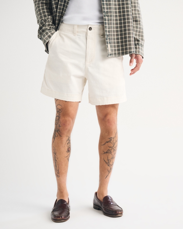 Sea Fade Plainfront Short, Cream view 2