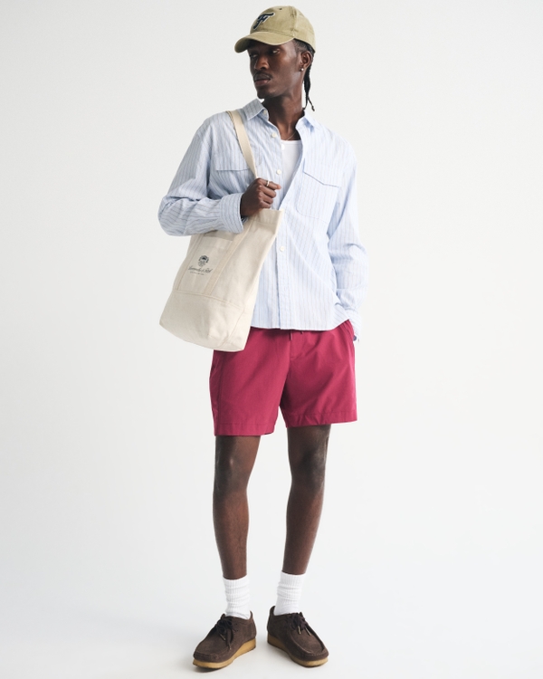 The A&F Everyday Short, Dark Crimson view 1