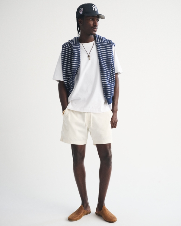 Sea-Fade Pull-On Short, Cream view 1