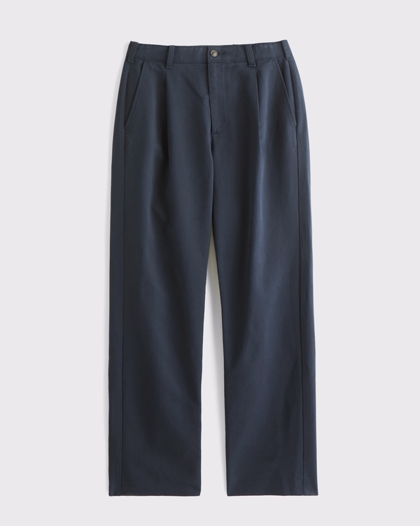 Relaxed Pleated Chino, Deep Navy view 2