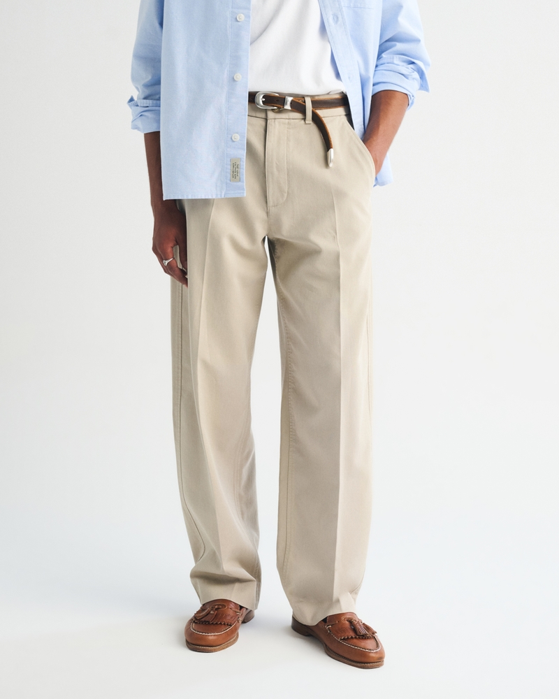 Structured Cotton-Blend Baggy Trouser