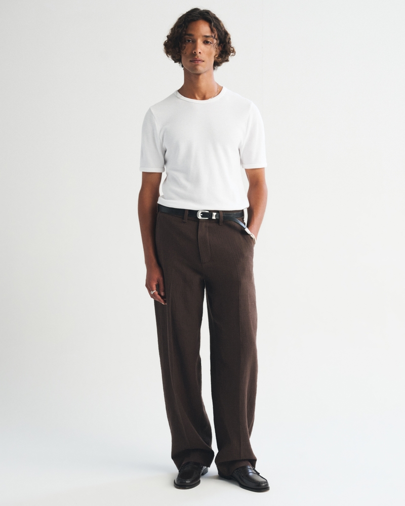 100% Cotton Textured Baggy Trouser - thumbnail 2