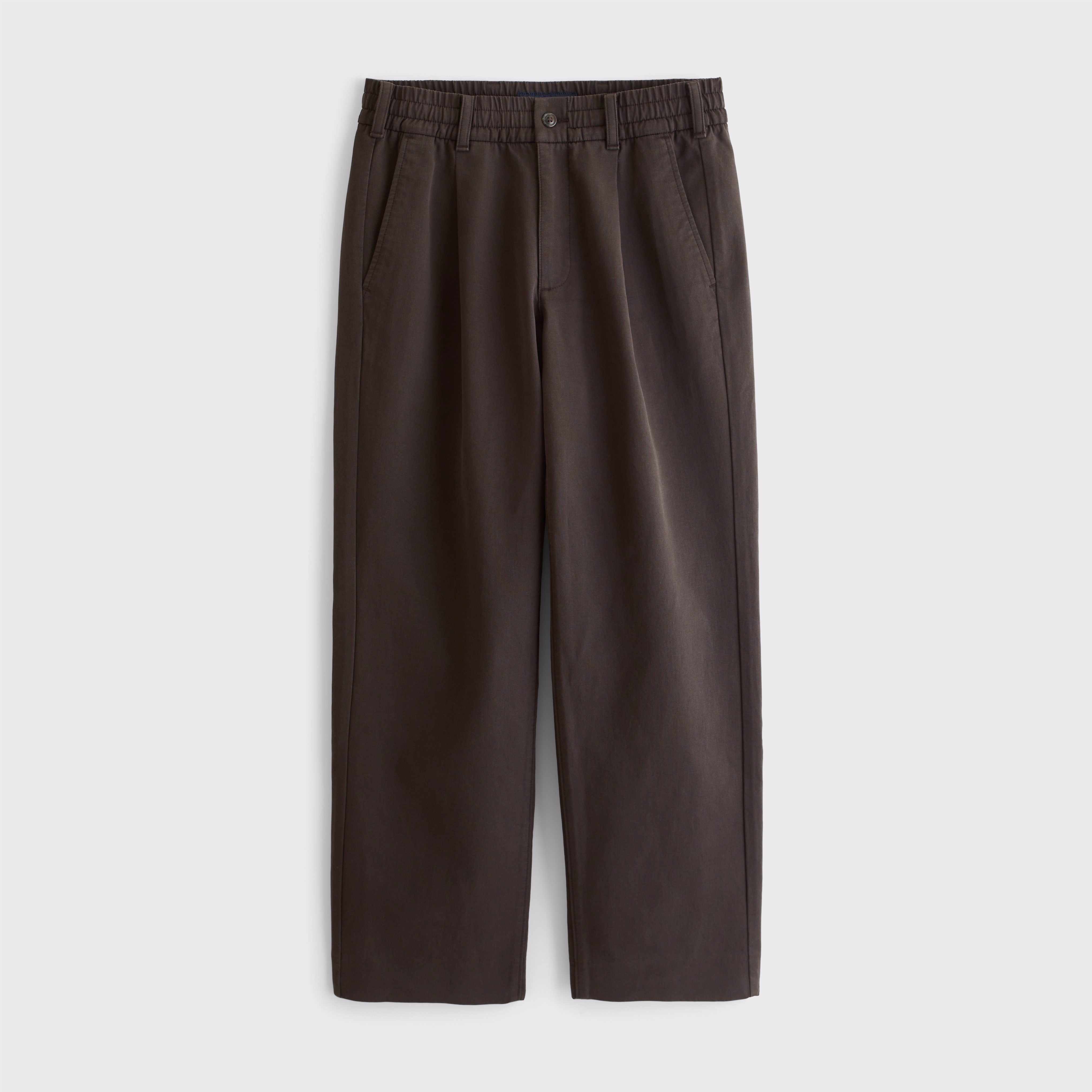 Мужские брюки Abercrombie & Fitch Relaxed Hybrid-Waist Chino, цвет: Тёмный коричневый — фото 1