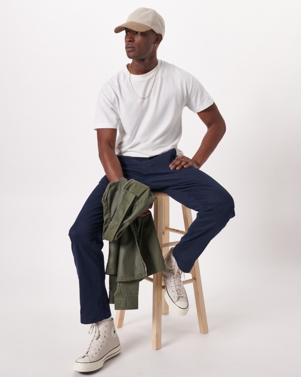 90s Straight Modern Chino, Navy Blue