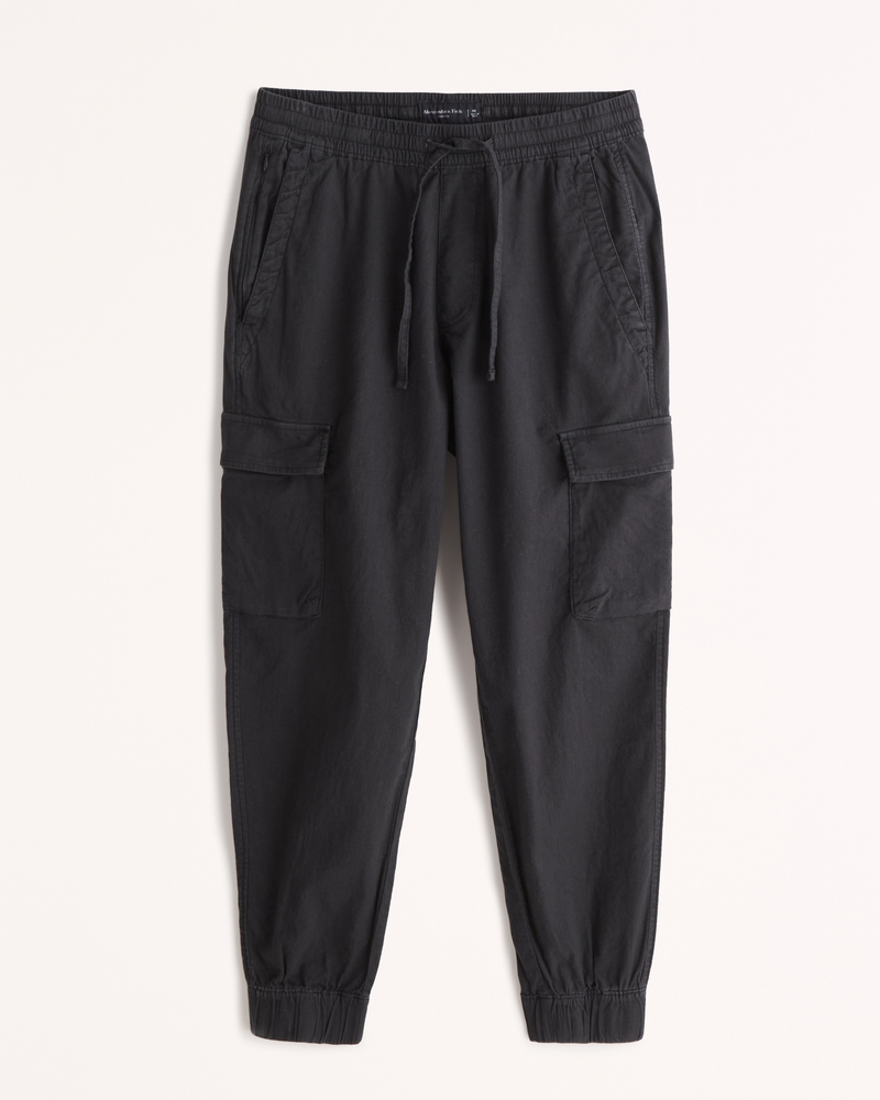 The Linen Jogger Black