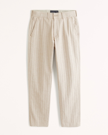 Men's Fixed Waist Linen-Blend Pant | Men's Clearance | Abercrombie.com