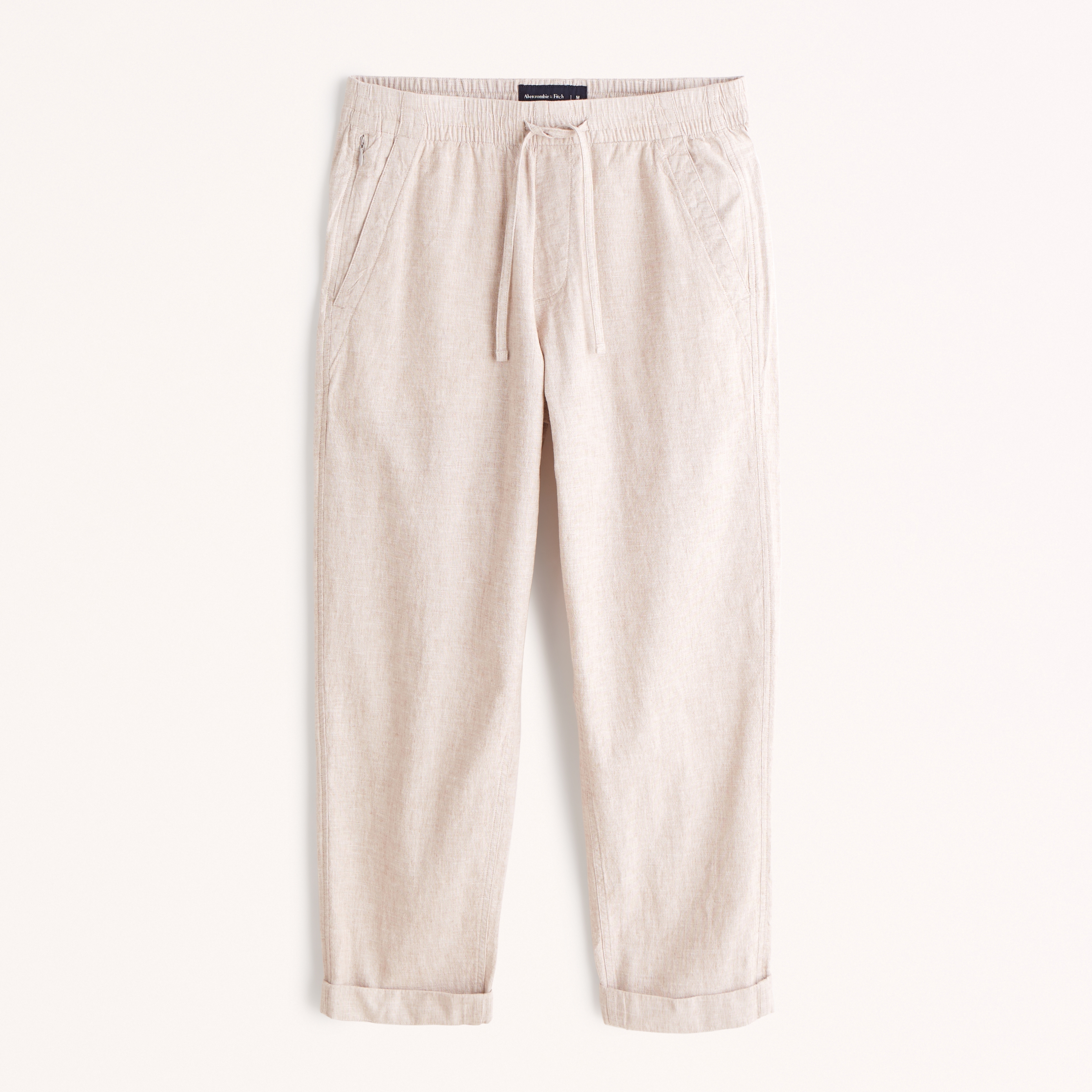 NWT COS High Waist White Pants Drawstring Organic Cotton Straight Cut ,  Size 4