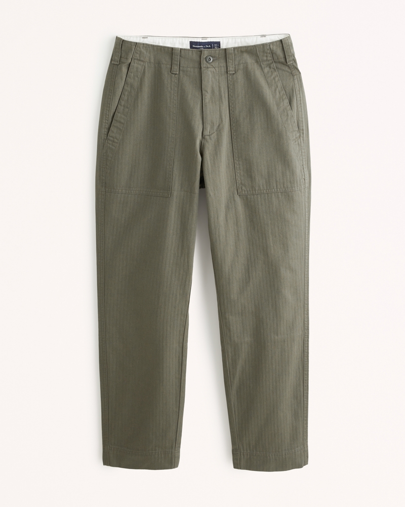 Men's Fixed Waist Herringbone Pant | Men's Bottoms | Abercrombie.com