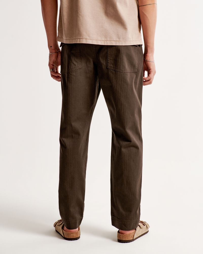 Fixed Waist Herringbone Pant