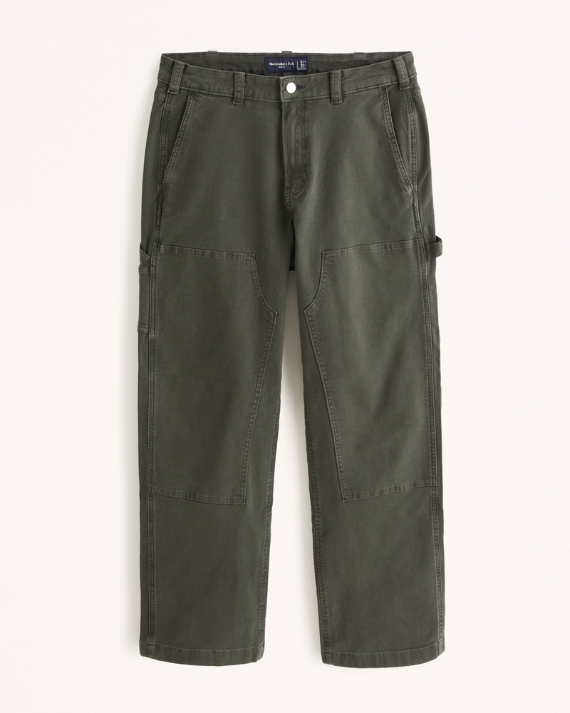 Straight Non-Stretch Canvas Workwear Pants