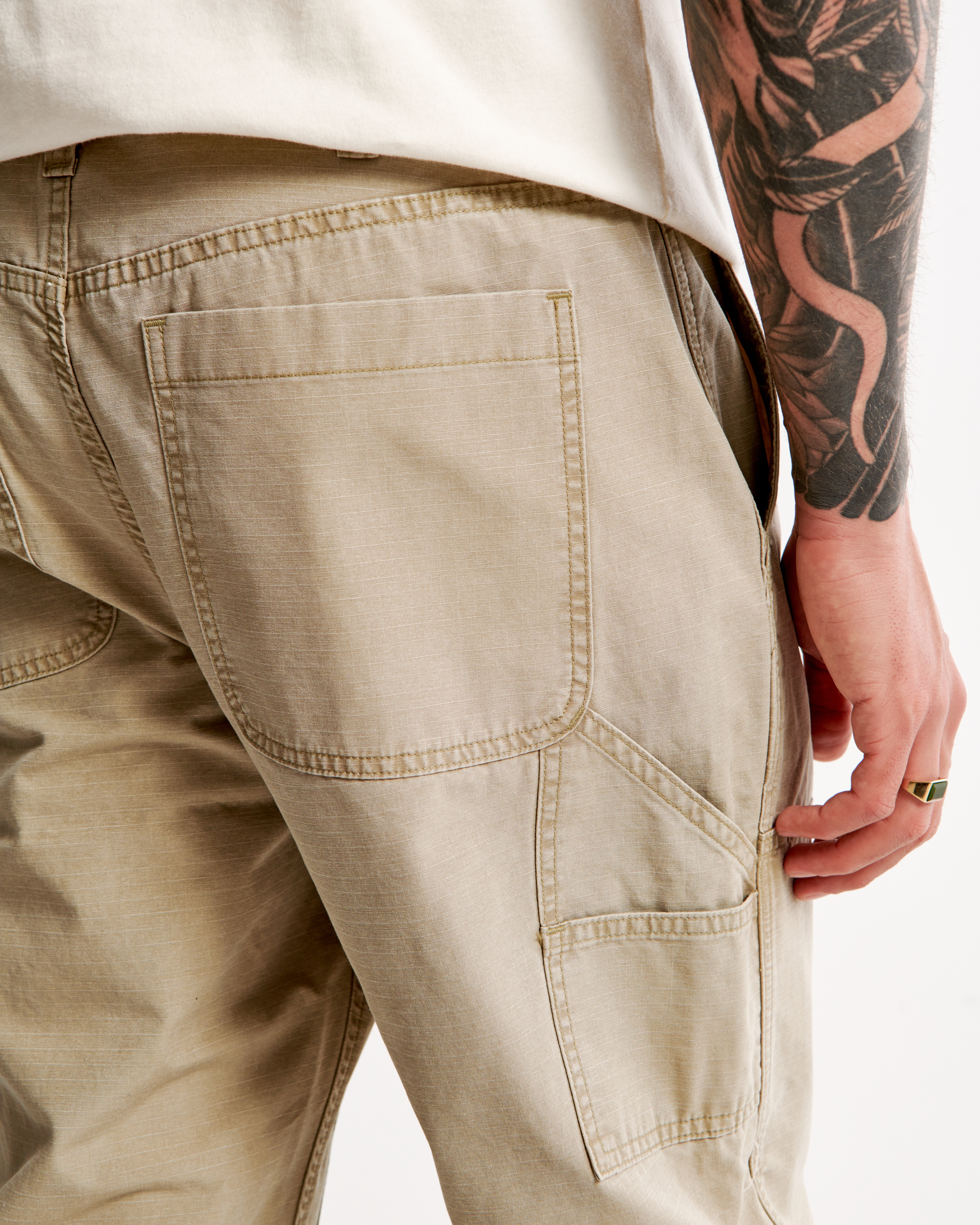 Men's Loose Ripstop Workwear Pant | Men's Bottoms | Abercrombie.com