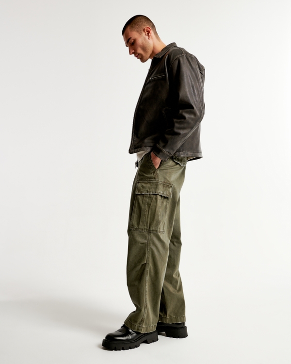 Baggy Cargo Pant, Olive Green