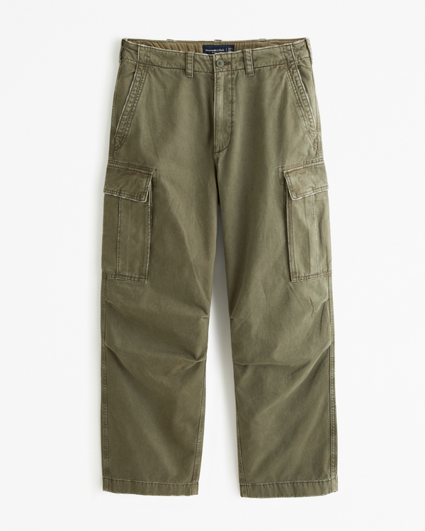 Baggy Cargo Pant, Olive Green