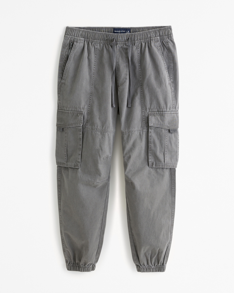 Loose Fit Cargo Joggers - Black - Kids
