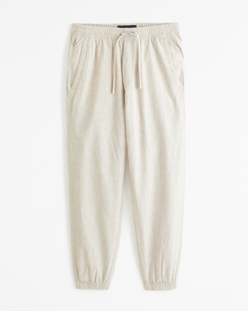 Men s Linen Blend Jogger Men s Clearance Abercrombie