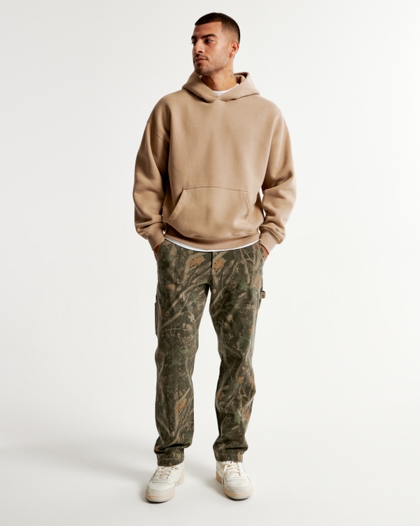 Athletic Loose Workwear Pant, Olive Green Camo