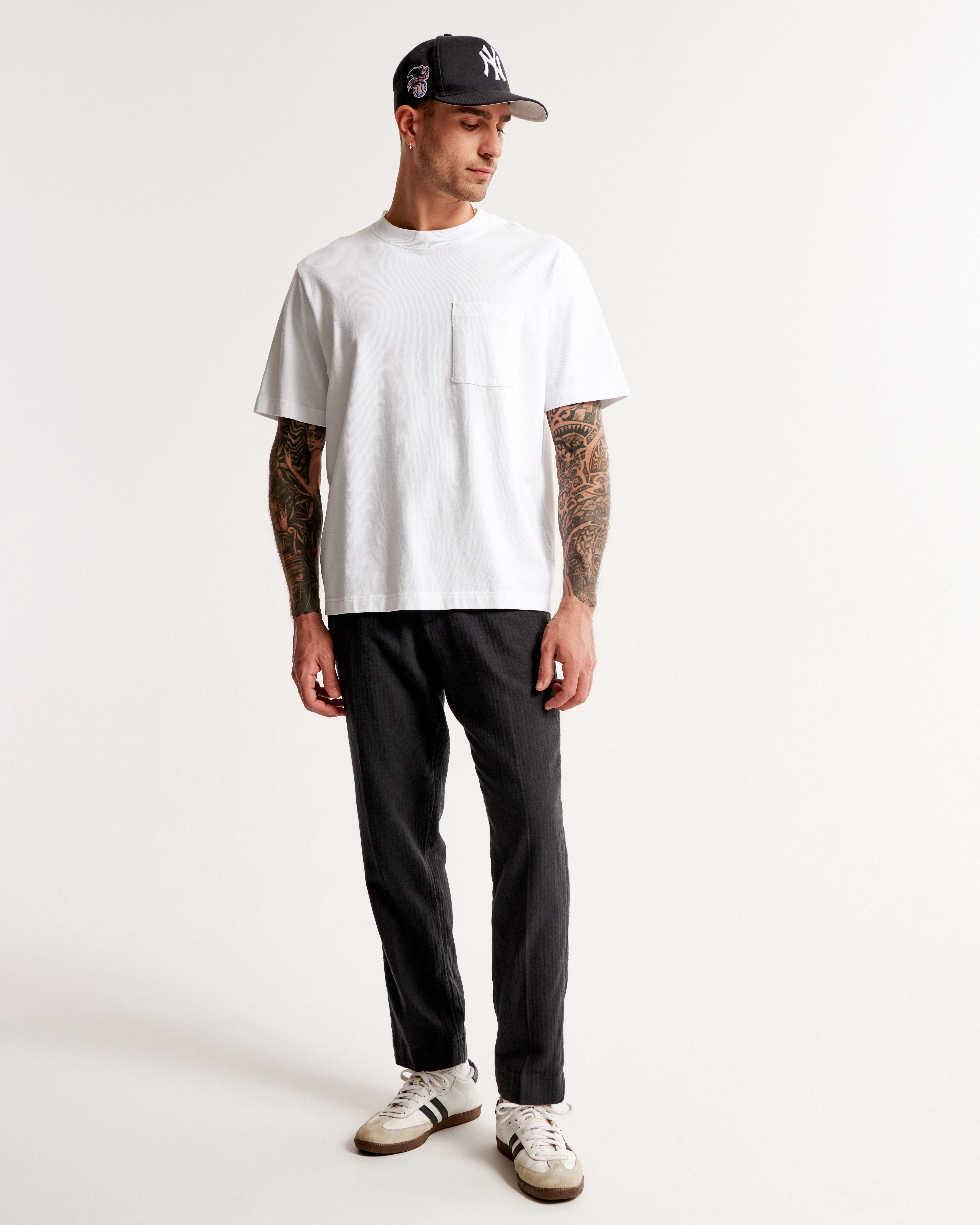 Men's Loose Linen-Blend Permacrease Trouser | Men's Bottoms