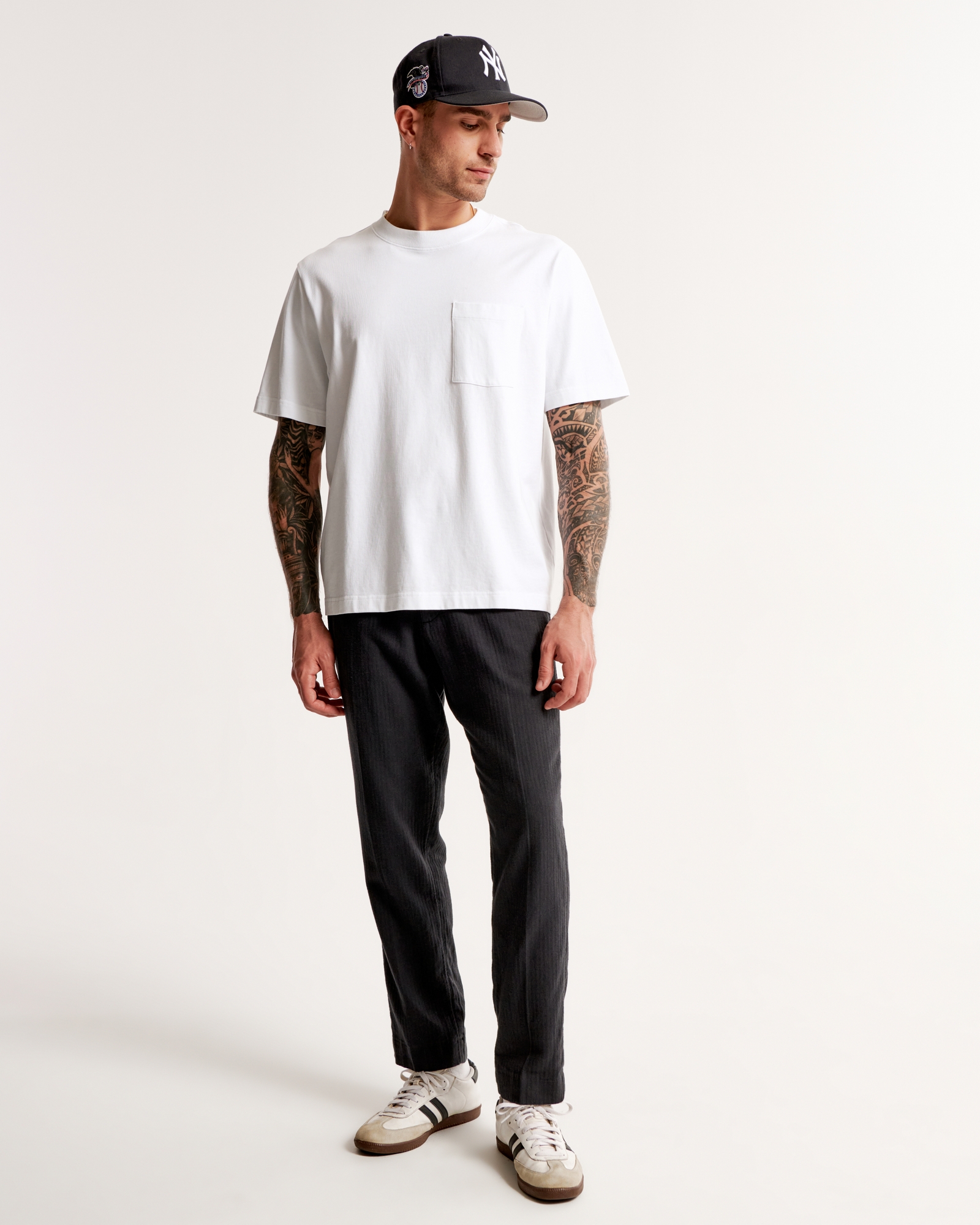 Loose Linen-Blend Permacrease Trouser