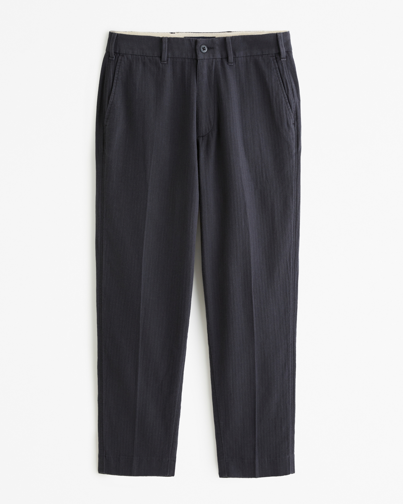 Loose Linen-Blend Permacrease Trouser