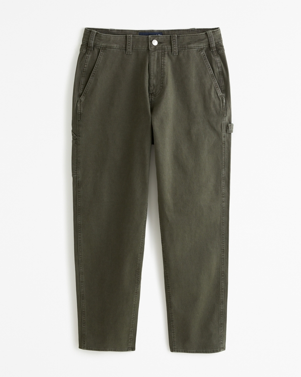 Loose Workwear Pant, Olive Green view 2