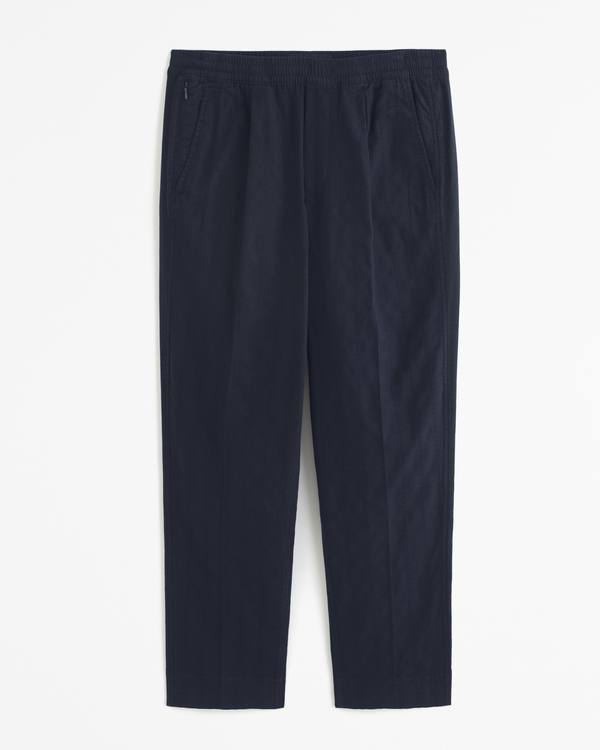 Linen-Blend Pull-On Pant, Navy