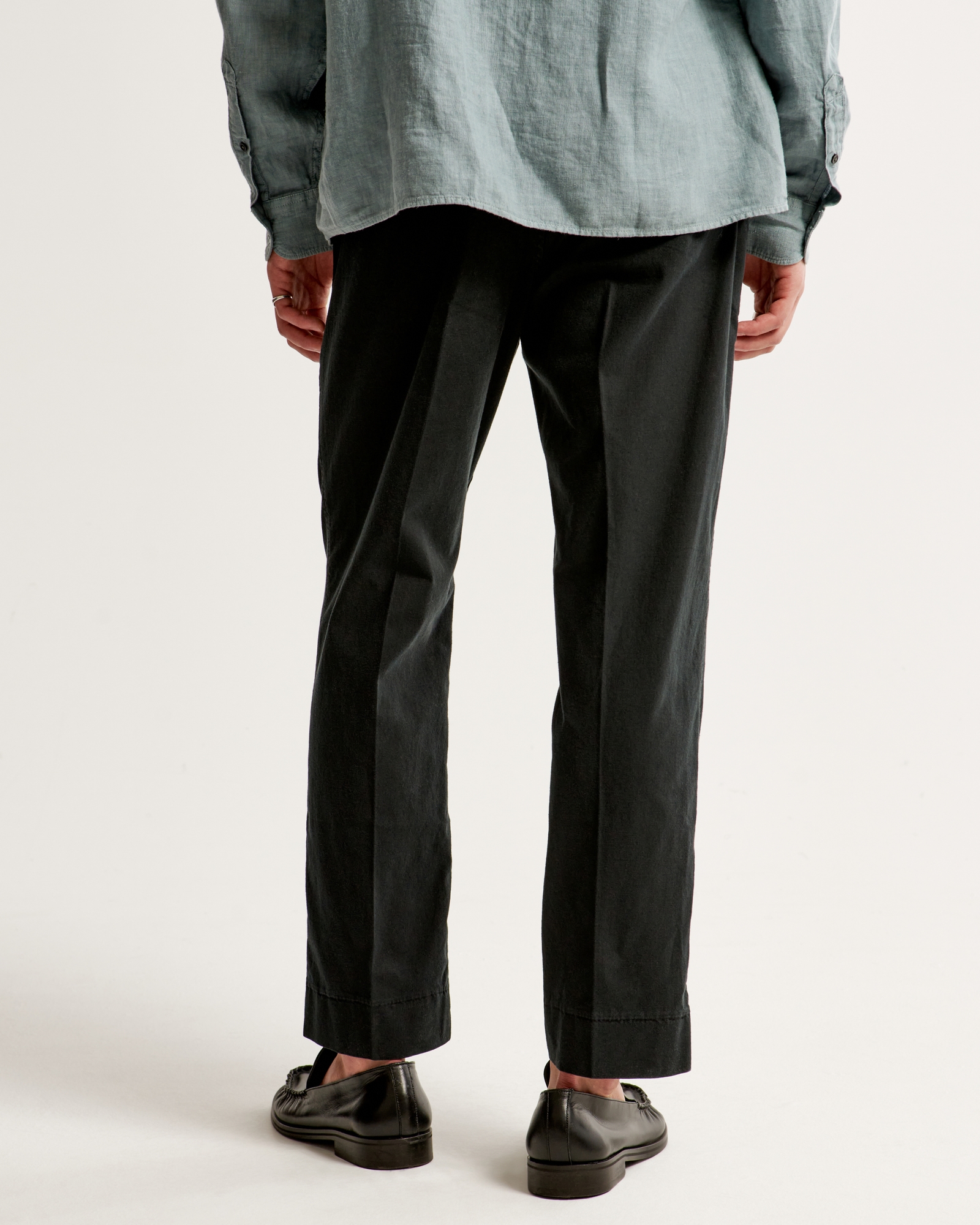 Linen-Blend Pull-On Pant