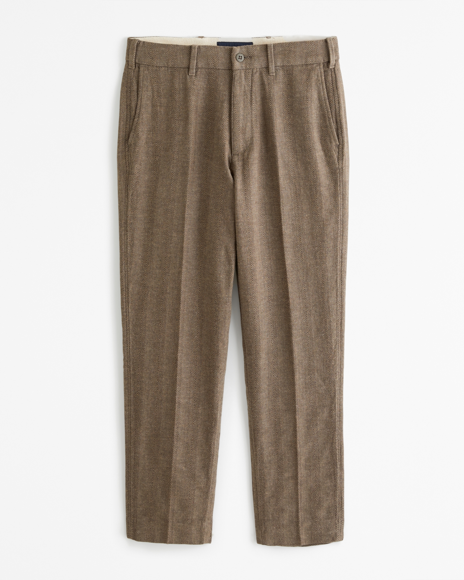 Tapered Suiting Linen Trouser in Brown – l u • c i e e