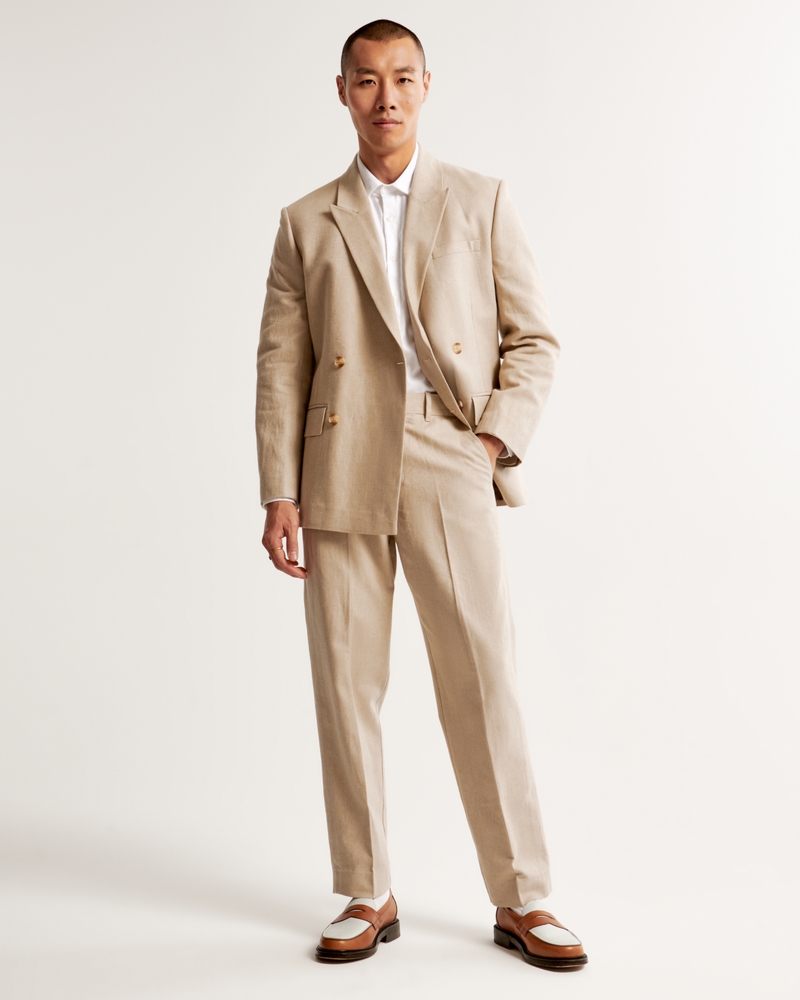 The A&F Collins Tailored Linen-Blend Suit Pant