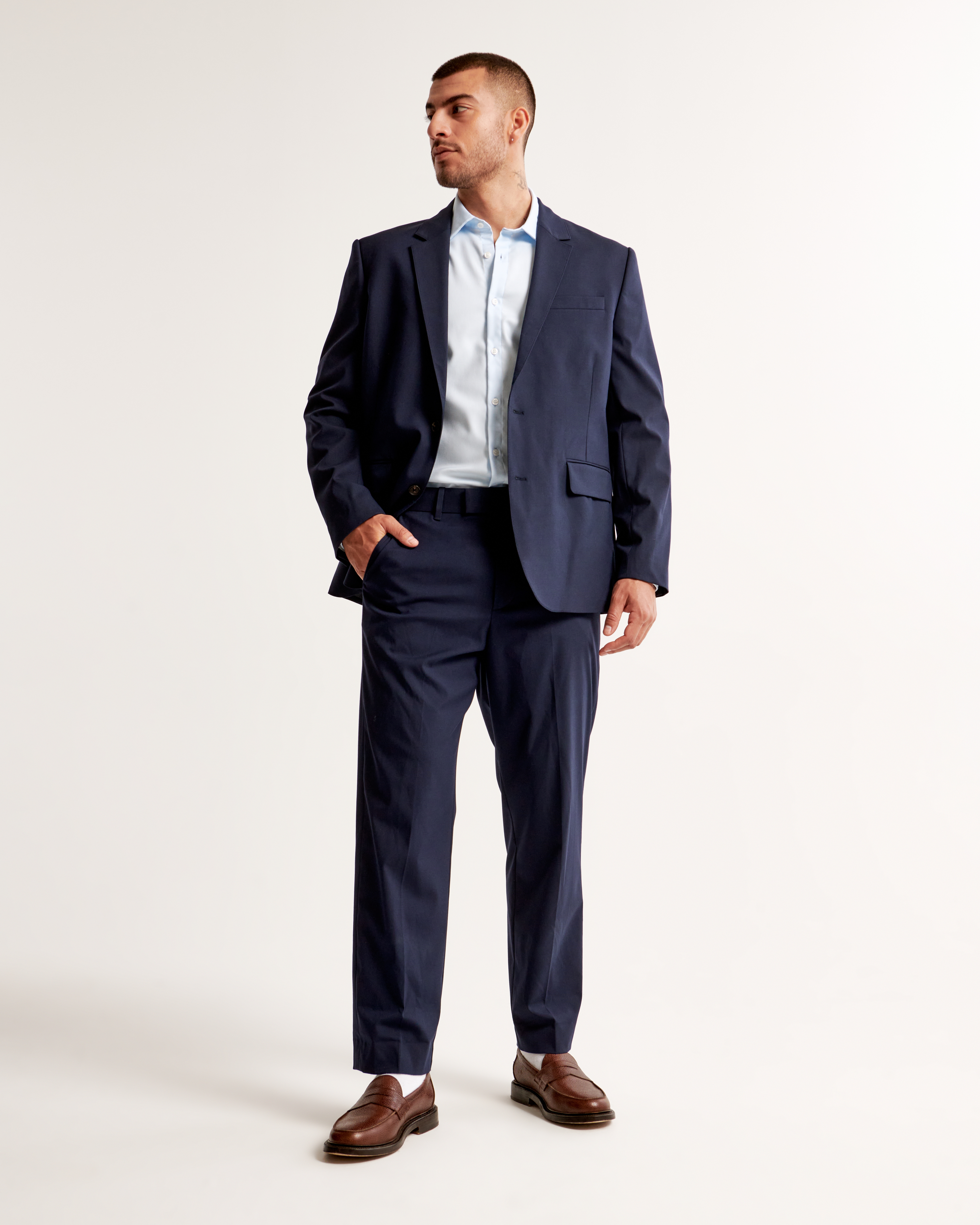 Abercrombie & Fitch The A&f Collins Suit Pant In Blue